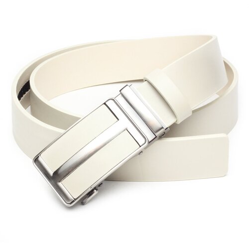 фото Ремень натуральная кожа, металл, размер 120, длина 120 см., бежевый фаворит