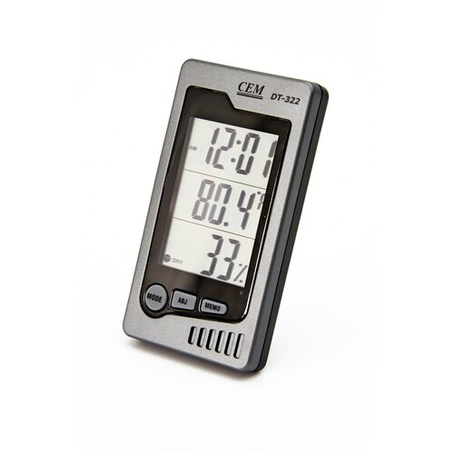 Цифровой термогигрометр, часы CEM DT-322 термогигрометр cem dt 321