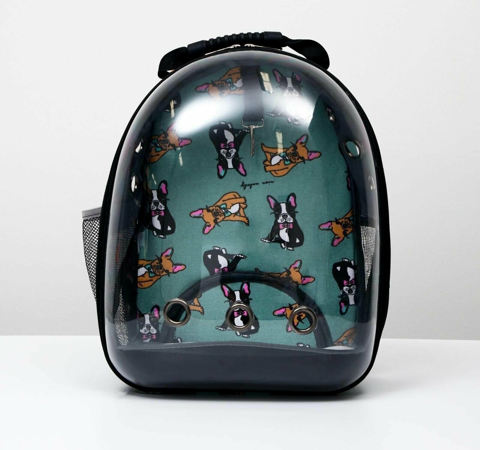 Рюкзак для переноски кошек и собак прозрачный «Силуэты», 31 х 28 х 42 см - фотография № 10