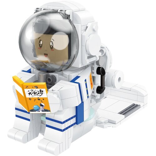 Конструктор 3D из миниблоков Balody Space космонавт и книга Подставка для смартфона 306 элементов - BA21045