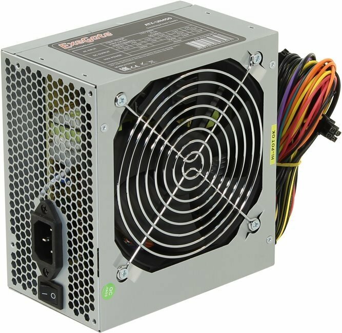 Блок питания ATX Exegate EX244554RUS-S 450W, SC, 12cm fan, 24p+4p, 6/8p PCI-E, 3*SATA, 2*IDE, FDD + кабель 220V с защитой от выдергивания - фото №11