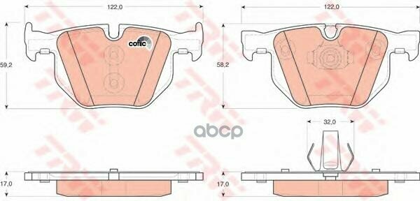 Gdb1730 Колодки Тормозные Bmw E70/F15/E71/F16 Задние TRW арт. GDB1730