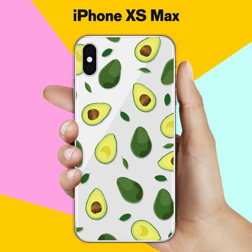 Силиконовый чехол Узор из Авокадо на Apple iPhone Xs Max силиконовый чехол узор из авокадо на apple iphone 7 plus