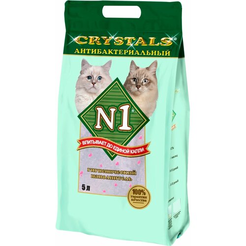 1 crystals for kittens – наполнитель силикагелевый для туалета котят 5 5 л № 1 CRYSTALS – Наполнитель силикагелевый для туалета кошек «Антибактериальный» (5 л х 4 шт)