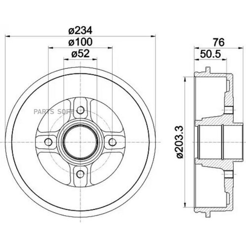 Барабан тормозной Mintex MBD044