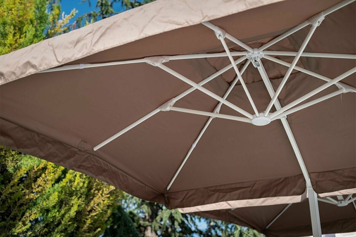 Зонт двойной Мадрид 3*3м, цвет песочный - фотография № 4