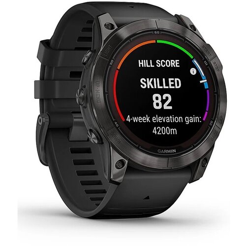 умные часы garmin forerunner 965 с титановым безелем и силиконовым черным ремешком 010 02809 10 Умные часы Garmin Fenix 7 pro Solar серый с черным ремешком (010-02777-00)