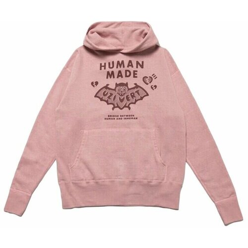 Худи HUMAN MADE, размер M, розовый human made jacket snow mountain embroidered loose men women casual human made lamb velvet coat