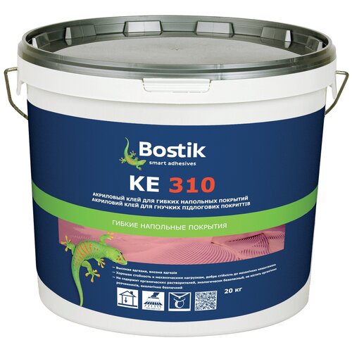 BOSTIK клей акриловый эмульсионный KE 310 20 кг bostik клей акриловый эмульсионный ke 310 20 кг