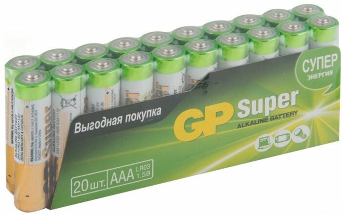Батарейки GP 24A-2CRVS20 AAA 20шт — фото 1