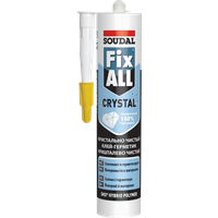 Клей герметик SOUDAL Fix-All Crystal, 290 мл, прозрачный, 1 шт.