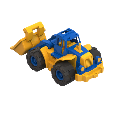 трактор нордик 16 см детская игрушка нордпласт н 106 1 Трактор Нордпласт Богатырь с грейдером 099, 65 см, в ассортименте