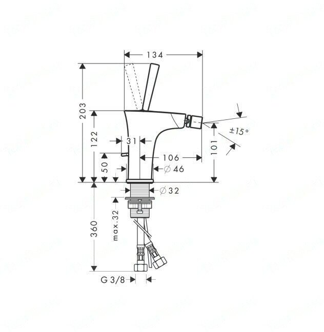 Смеситель для биде Hansgrohe PuraVida 15270400 - фотография № 12