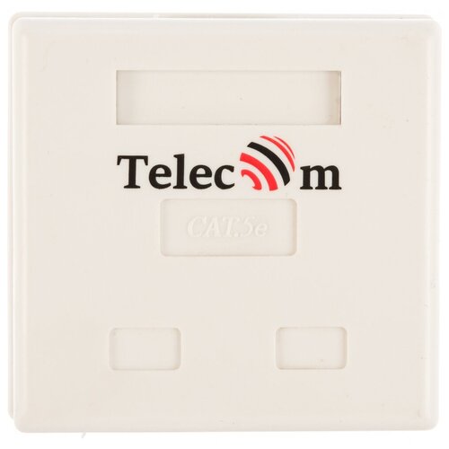 Telecom Монтажное оборудование TC-SB-2-8P8C-C5E-SH-WH Розетка внешняя RJ-45 FTP 5E кат. двойная , экранированная держатель кабеля для розеток rj45 cat5e 2p tc sb 2 8p8c c5e wh tv com