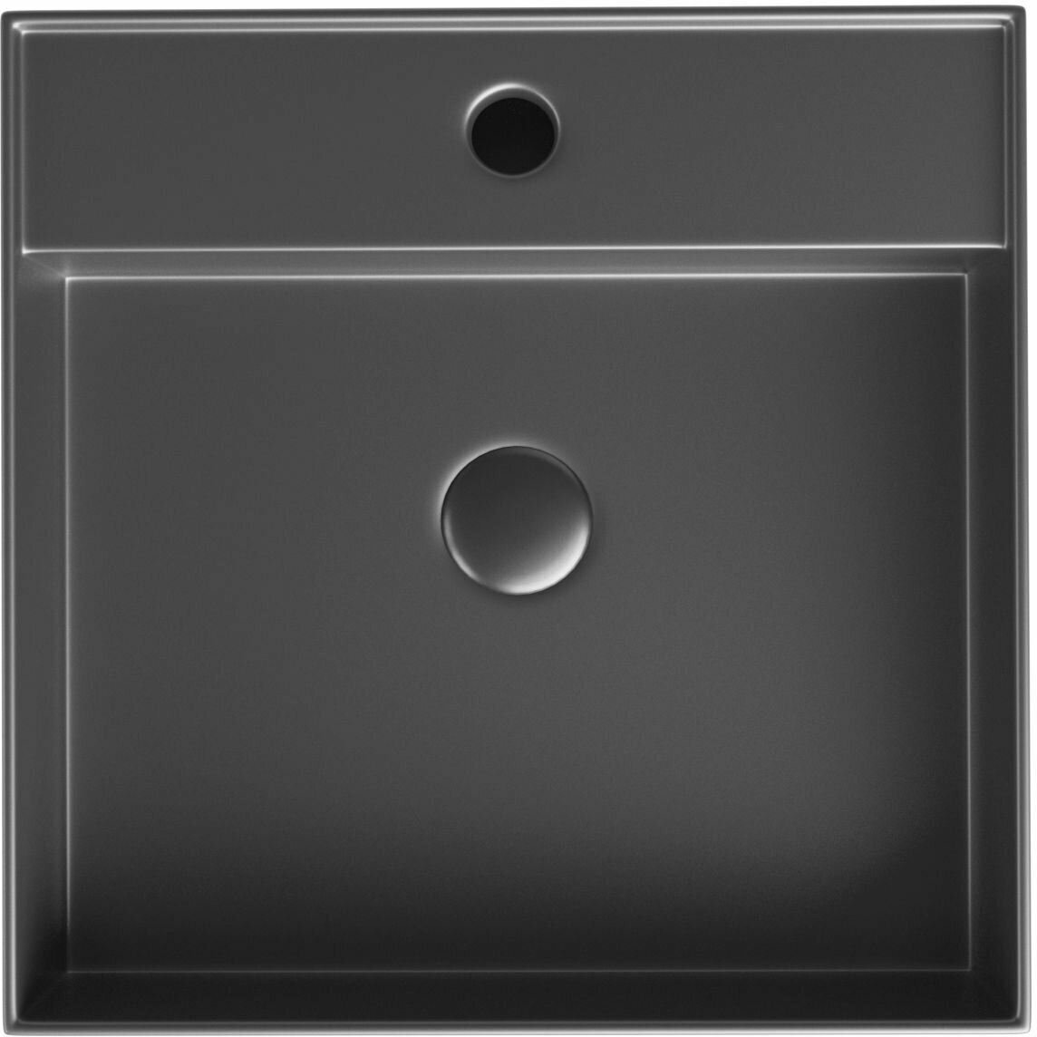 Накладная/подвесная раковина Helmken 57344001, ширина умывальника 44 см, черный цвет - фотография № 12