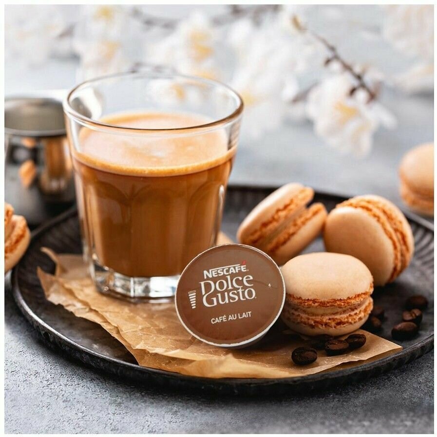 Капсулы DOLCE GUSTO Cafe Au Lait Decaffeinato 6х16 капсул / Нескафе Дольче Густо без кофеина 96шт - фотография № 6