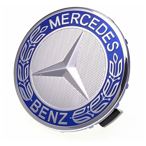 Колпачки на литые диски Mercedes 75mm 4 шт светло-синий