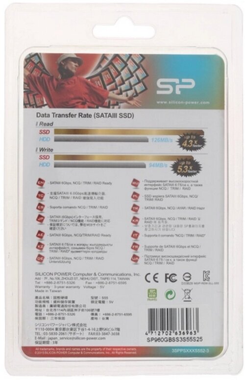 Твердотельный накопитель Silicon Power 960 ГБ SATA SP960GBSS3S55S25 - фотография № 13
