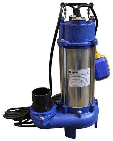 Насос фекальный UNIPUMP FEKACUT V1300DF - 1,3 кВт (однофазный, Hmax 12 м, Qmax 300 л/мин, кабель 6м)