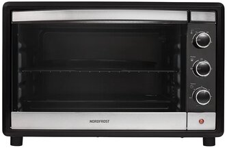 Мини-печь NORDFROST RC 450 ZB PIZZA, электрическая настольная духовка, 2 000 Вт, 45л, таймер до 120 минут, 3 режима нагрева, черный
