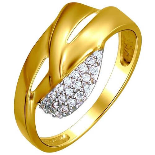 фото Эстет кольцо с 21 фианитом из жёлтого золота 01к1312586р, размер 18.5