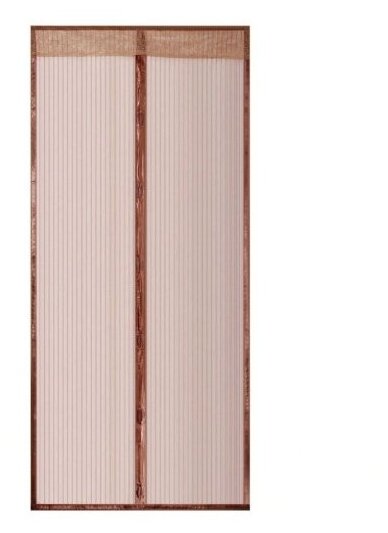Москитная сетка на дверь на магнитах (коричневый цвет), 100х210см. - фотография № 1