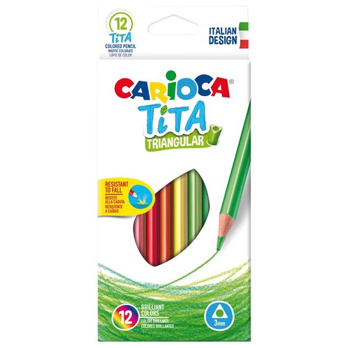 карандаши цветные 12 цветов carioca tita l 174мм d 7 4мм d 3мм 6гр пластик картон 42793 12 уп Карандаши цветные 12 цветов Carioca Tita (L=174мм, D=7.4мм, d=3мм, 3гр, пластик) картонная упаковка (42786), 12 уп.