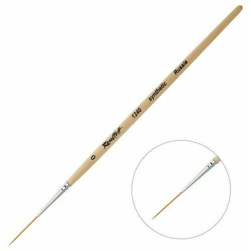 Кисть рыжая мягкая Синтетика серия 1240 08 ручка короткая пропитана лаком белая обойма 1 шт 540₽