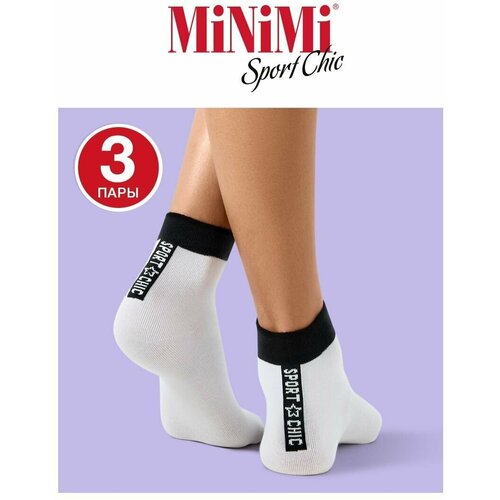 Носки MiNiMi, 3 пары, размер 35-38 (23-25), белый носки женские х б minimi sport chic 4301 размер 39 41 bianco белый
