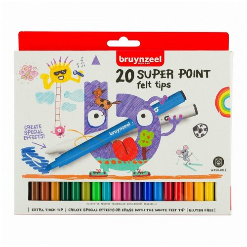 фото Набор фломастеров bruynzeel kids super 20 цв