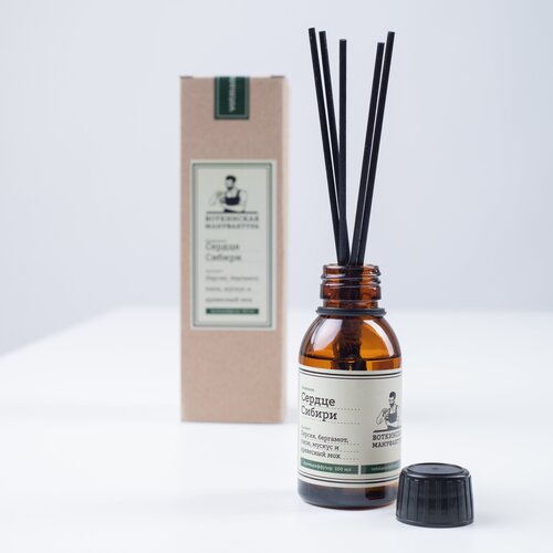 «Сердце сибири» Аромадиффузор для дома с фибровыми палочками 100 мл