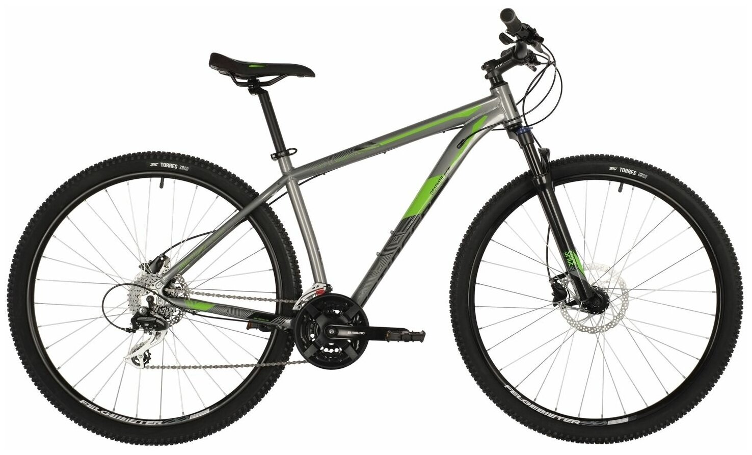 Велосипед горный STINGER 29" GRAPHITE EVO (2021) TOURNEY TY/TM360/EF505 (20" серый)