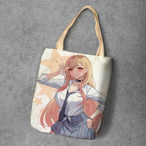 фото Сумка шоппер anime dakimakura, фактура рельефная, мультиколор