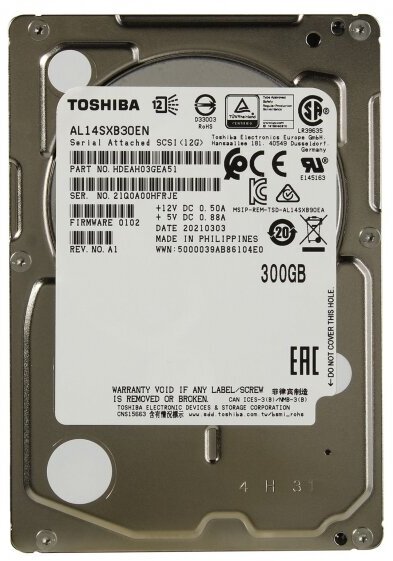 Жесткий диск Toshiba AL14SXB30EN 300Gb 15000 SAS 2,5" HDD