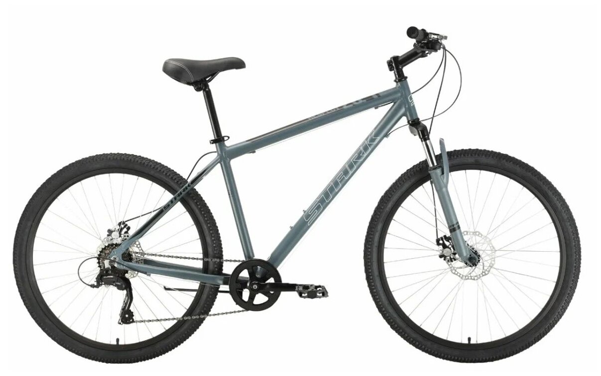 Велосипед STARK Respect 26.1 D Microshift -21г. (18" / серый-черный )
