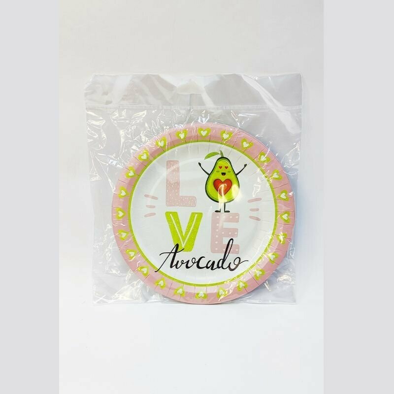 Тарелки "Love Авокадо", 18 см, 6 шт. — фото 1