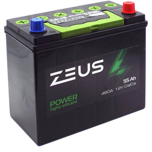 Аккумулятор автомобильный ZEUS POWER Asia 65B24L 55 А*ч 238x125x225 о. п. Обратная полярность
