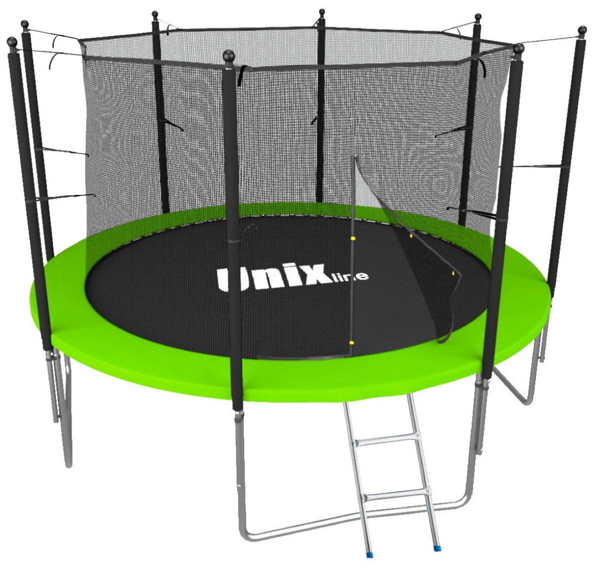 Каркасный батут Unix Line 6ft Simple (inside) 183х183х215 см (лестница в подарок) зеленый
