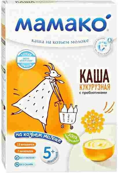 Молочная каша на козьем молоке МАМАКО Кукурузная с пребиотиками, 200 г - фото №16