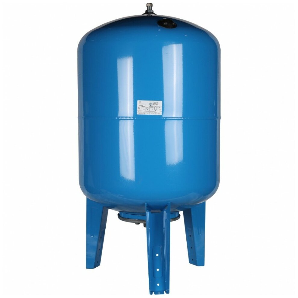 STOUT Расширительный бак, гидроаккумулятор 200 л. вертикальный (цвет синий) (STW-0002-000200)