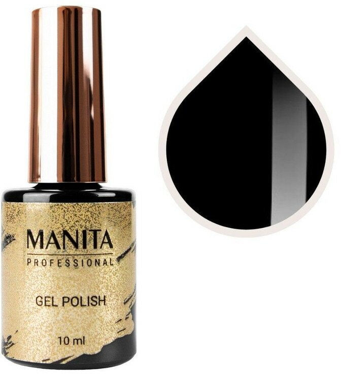 Manita Professional Гель-лак для ногтей / Classic Pure Black №42, черный, 10 мл