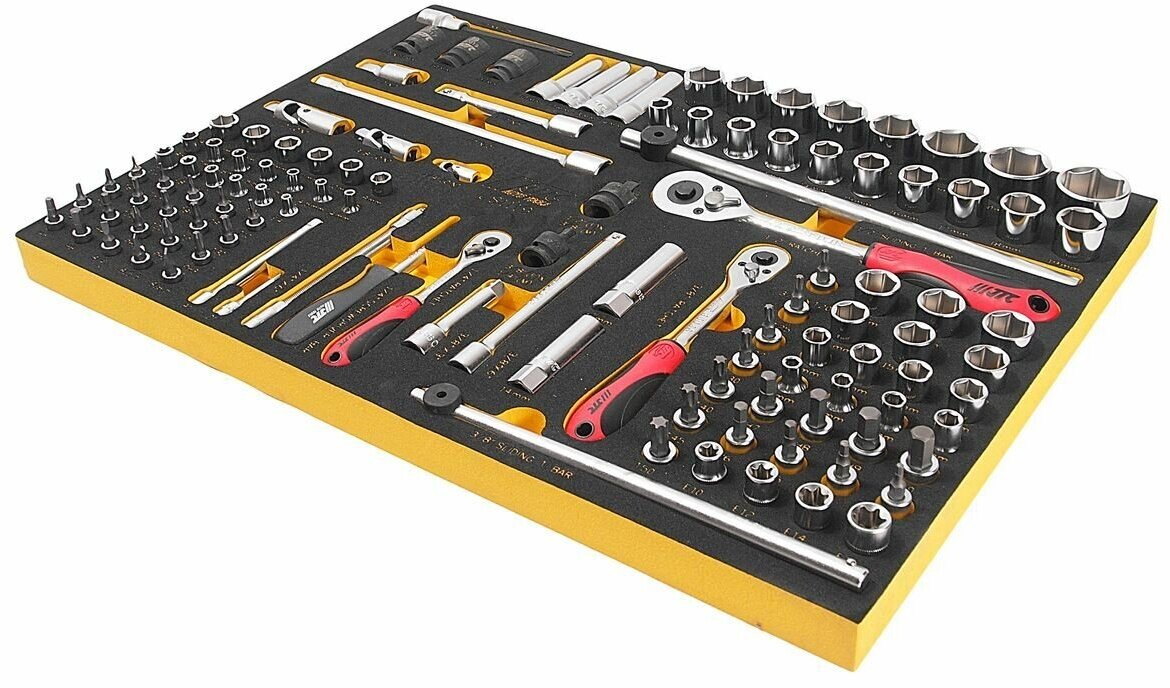 Набор инструментов 119 предметов слесарно-монтажный в ложементе JTC