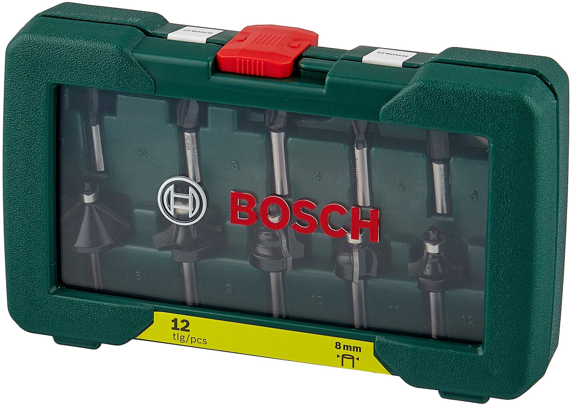 Набор фрез Bosch, хвостик 8 мм, 12 шт 2607019466