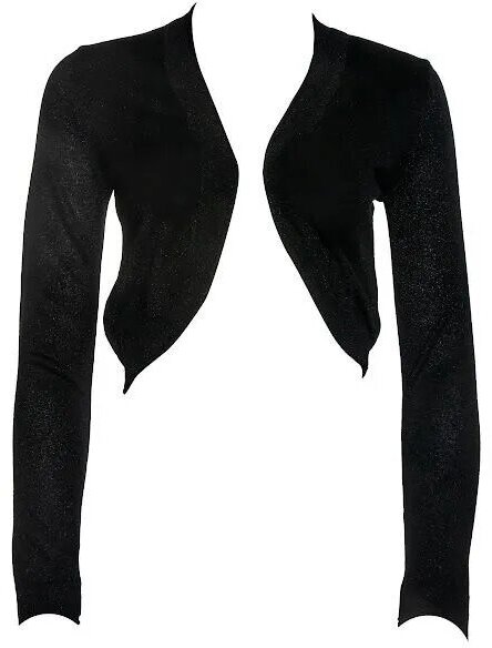 Кардиган More & More, длинный рукав, укороченный, размер 44, черный