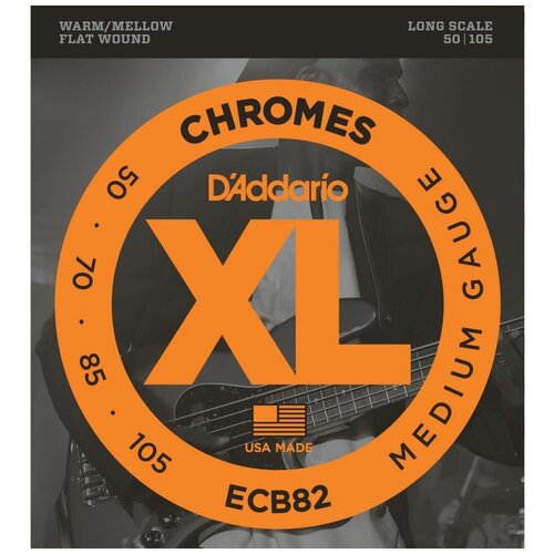 струны d addario xsapb1253 DAddario ECB82 струны для БАС-гит. Regular, хром, плоск.оплётка, 50-105