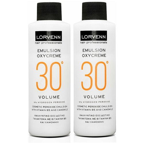 Окисляющая эмульсия 9 % LORVENN HAIR PROFESSIONALS oxycreme 30 vol 70 мл