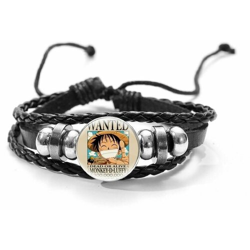 Плетеный браслет One Piece, экокожа