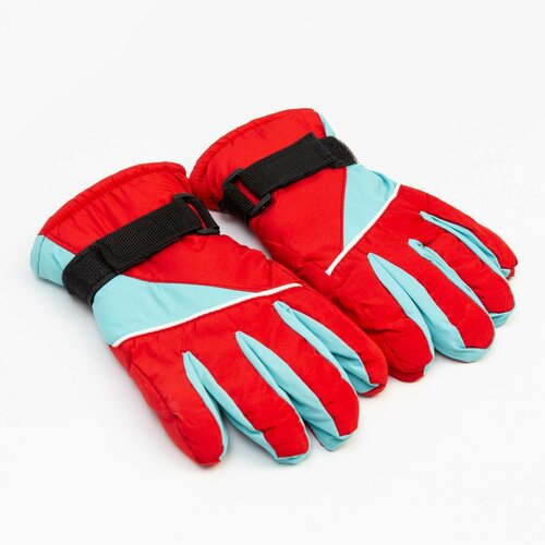Перчатки Minaku демисезонные, размер 18, красный, голубой
