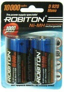 Аккумулятор ROBITON 10000 mah Ni-Mh D BL2