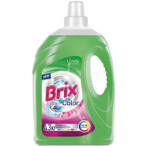 Гель для стирки BRIX, Color, для цветных тканей, 4,3 кг